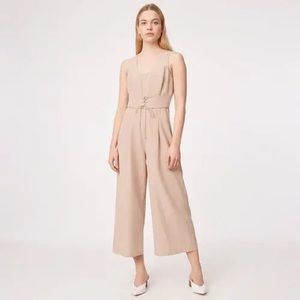 Club Monaco Tan Beige Belted Jumpsuit